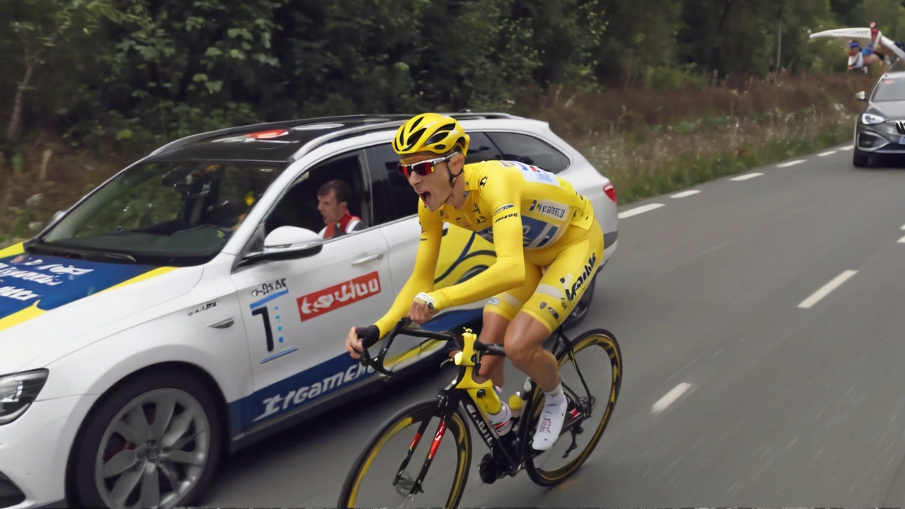 Tour de France 2024: Il gesto curioso di Pogacar con la borraccia all'auto del team Intermarché